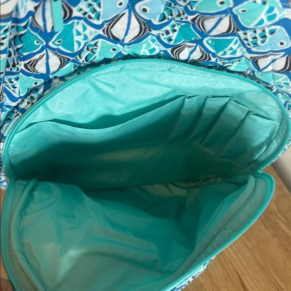 Vera Bradley Go Fish Blue Patterned Quilted Large Essential  display picture 1